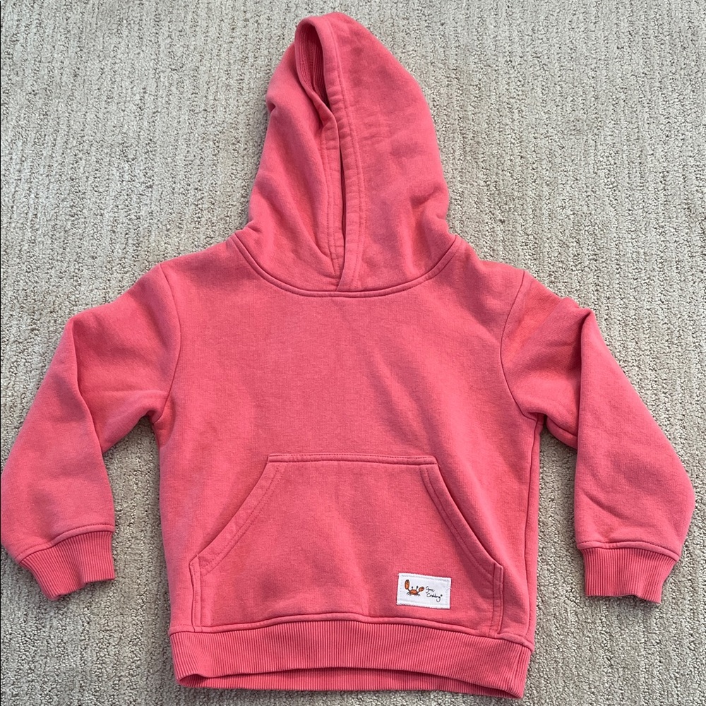 Gone Crabbing “ Little Nipper” Pink/Coral Graphic Sweatshirt Girls 5/6